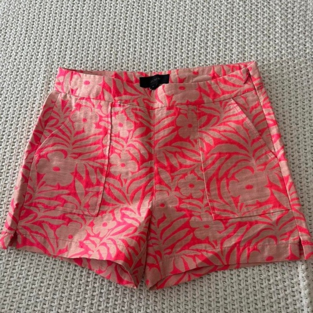 J‎ Crew Jacquard Pink Shorts
